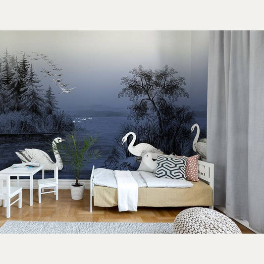 Rebel Walls Swan Lake -tapetti