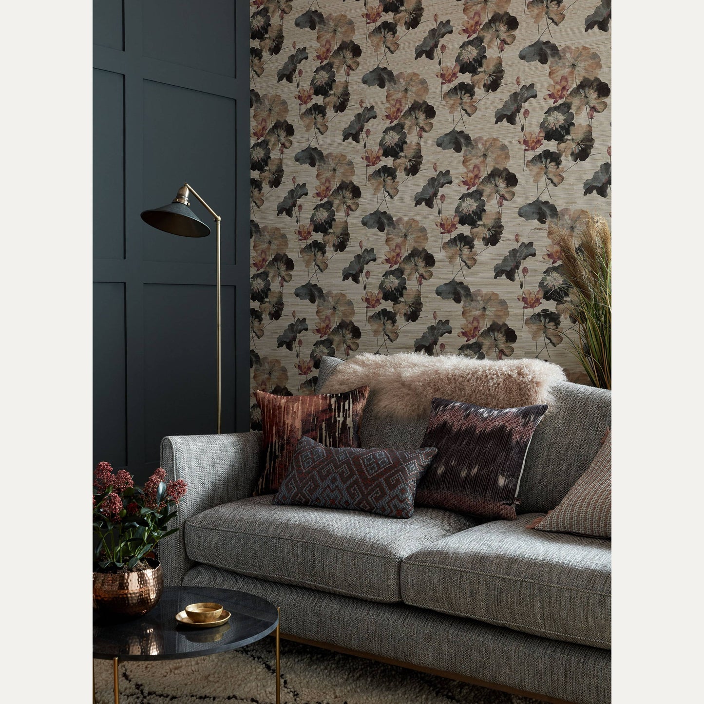 Tapetti Water Lilies Grasscloth