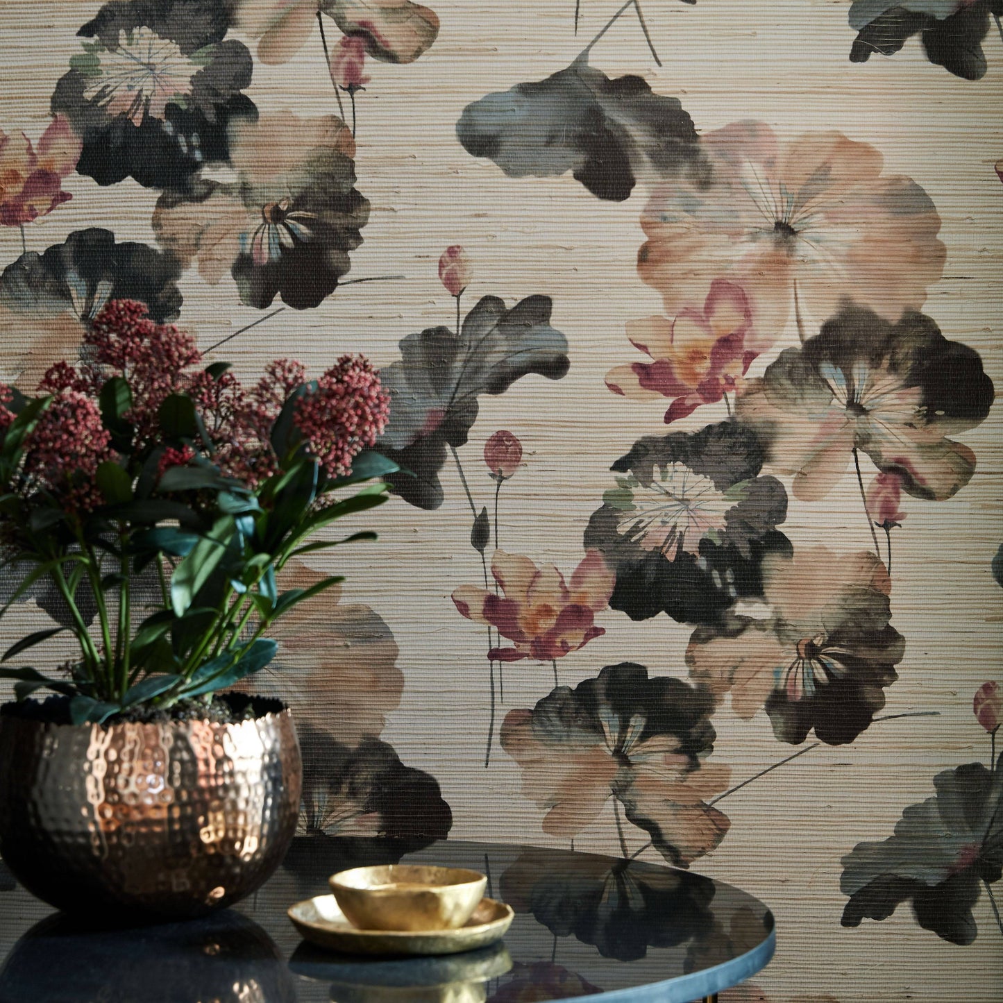 Tapetti Water Lilies Grasscloth