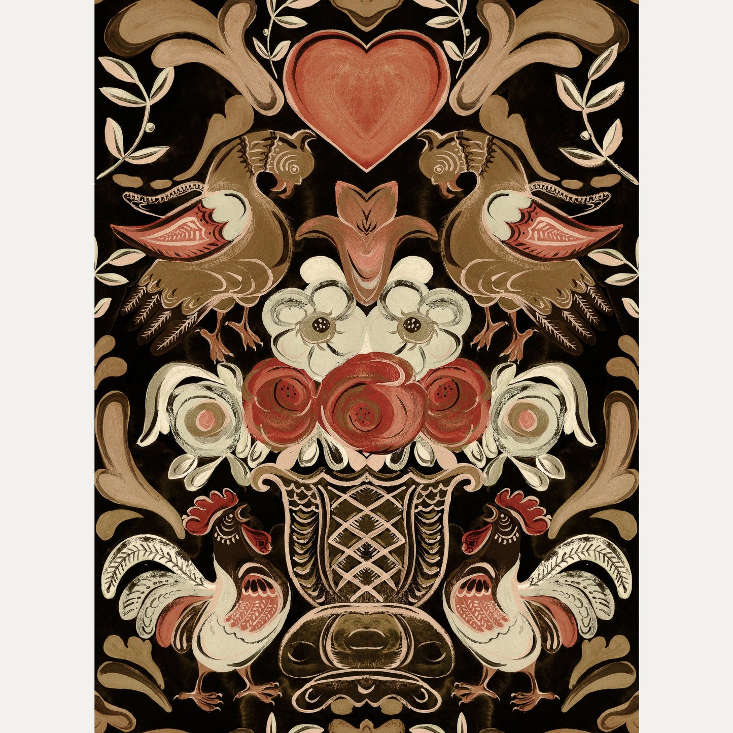 Kuvatapetti Goldene Henne