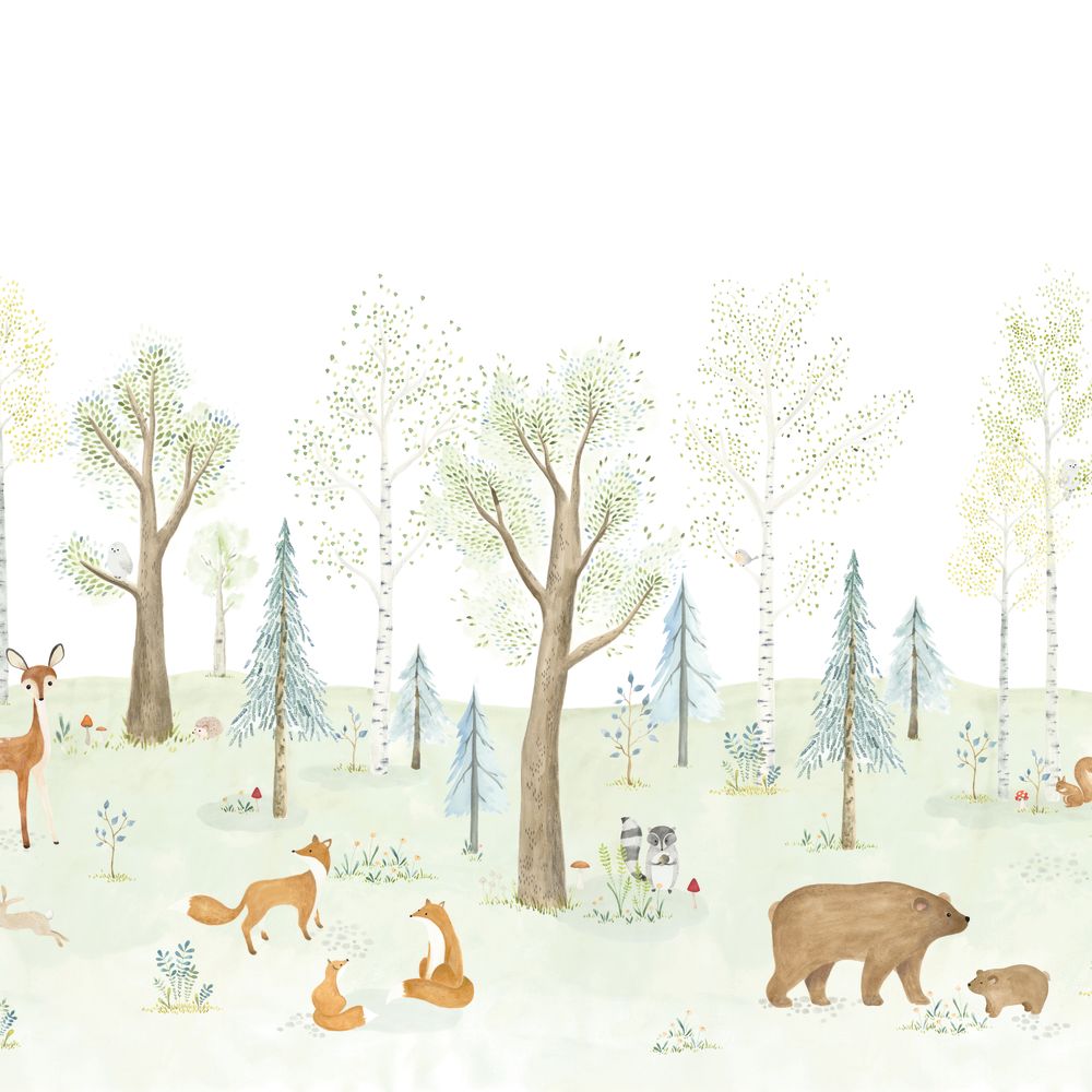 Tapetti The Enchanted Forest Full_L Vert Foret 400X310 cm