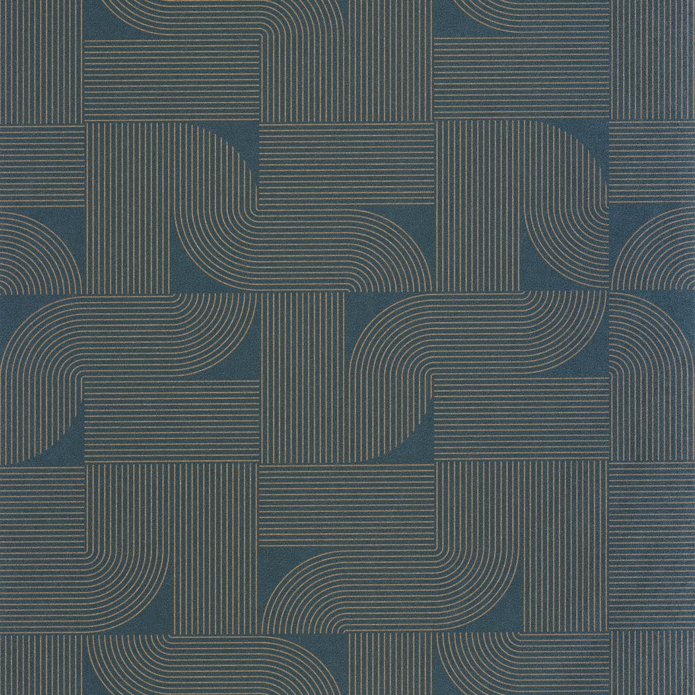 Tapetti Softness Bleu Cuivre 0,53x10,05m