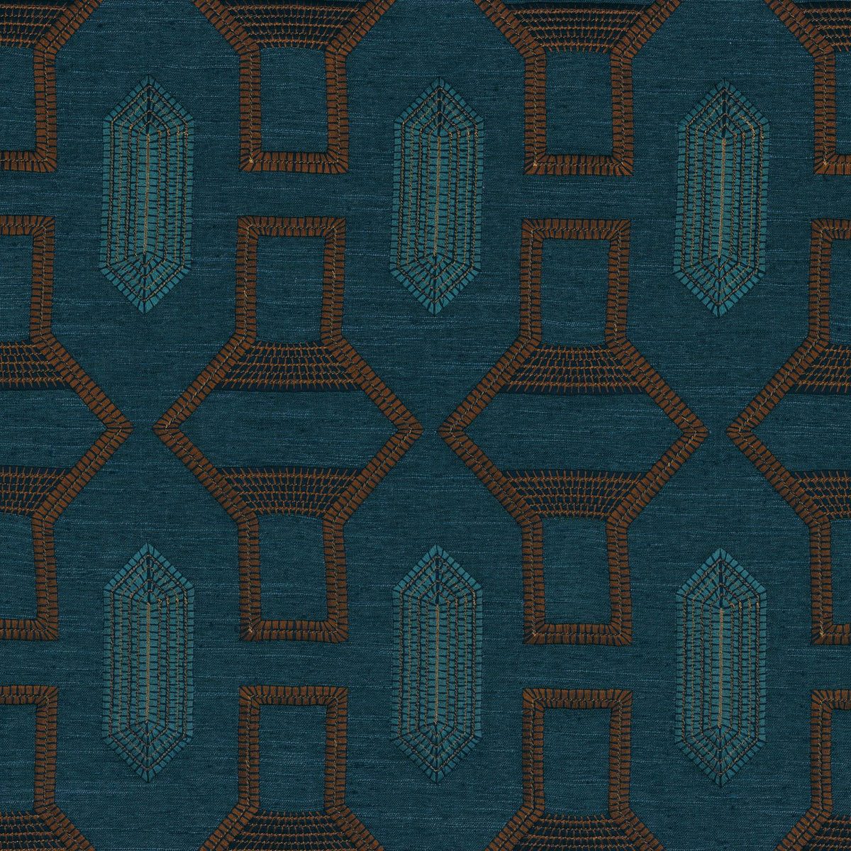 Kangas Tali Cognac / bleu sarcelle