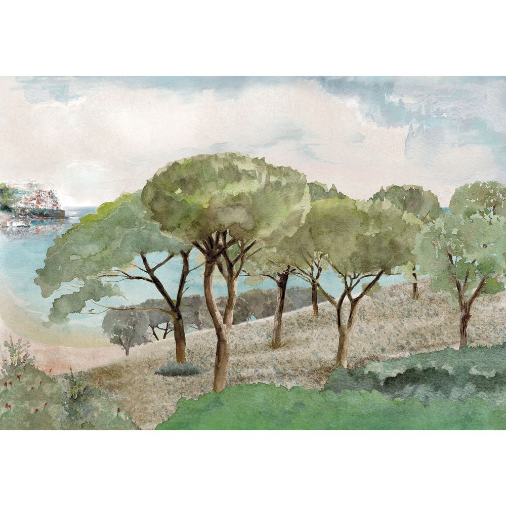 Tapetti Song Of Crickets_M Vert Lichen 400X280 cm