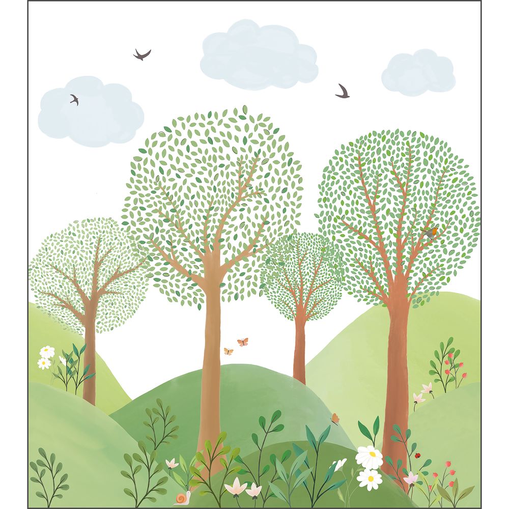 Tapetti Le Monde De La Foret Vert M 250X280 cm