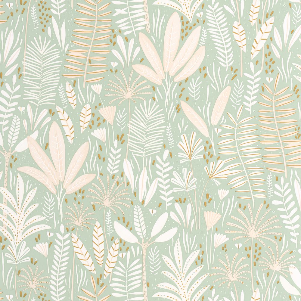 Tapetti Herbes Folles Vert Amande 0,53x10,05m