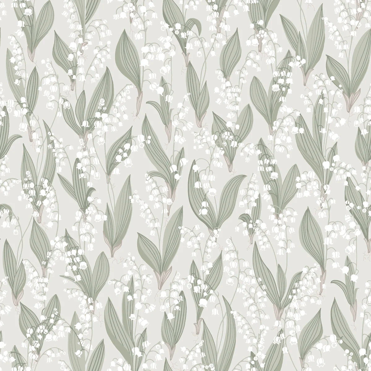 Tapetti Liljekonvalj, Spring Green