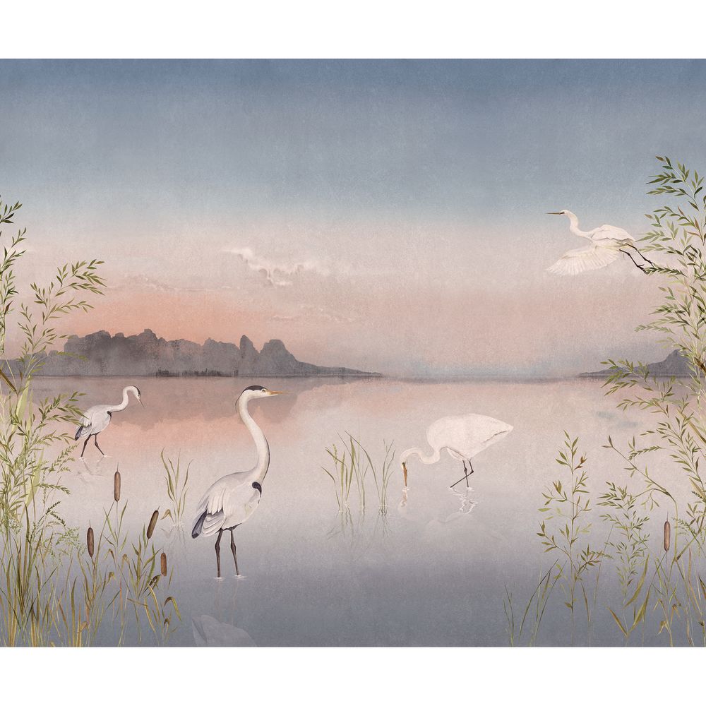 Tapetti Marais Sauvage_S Rose Crepuscule 300X250 cm