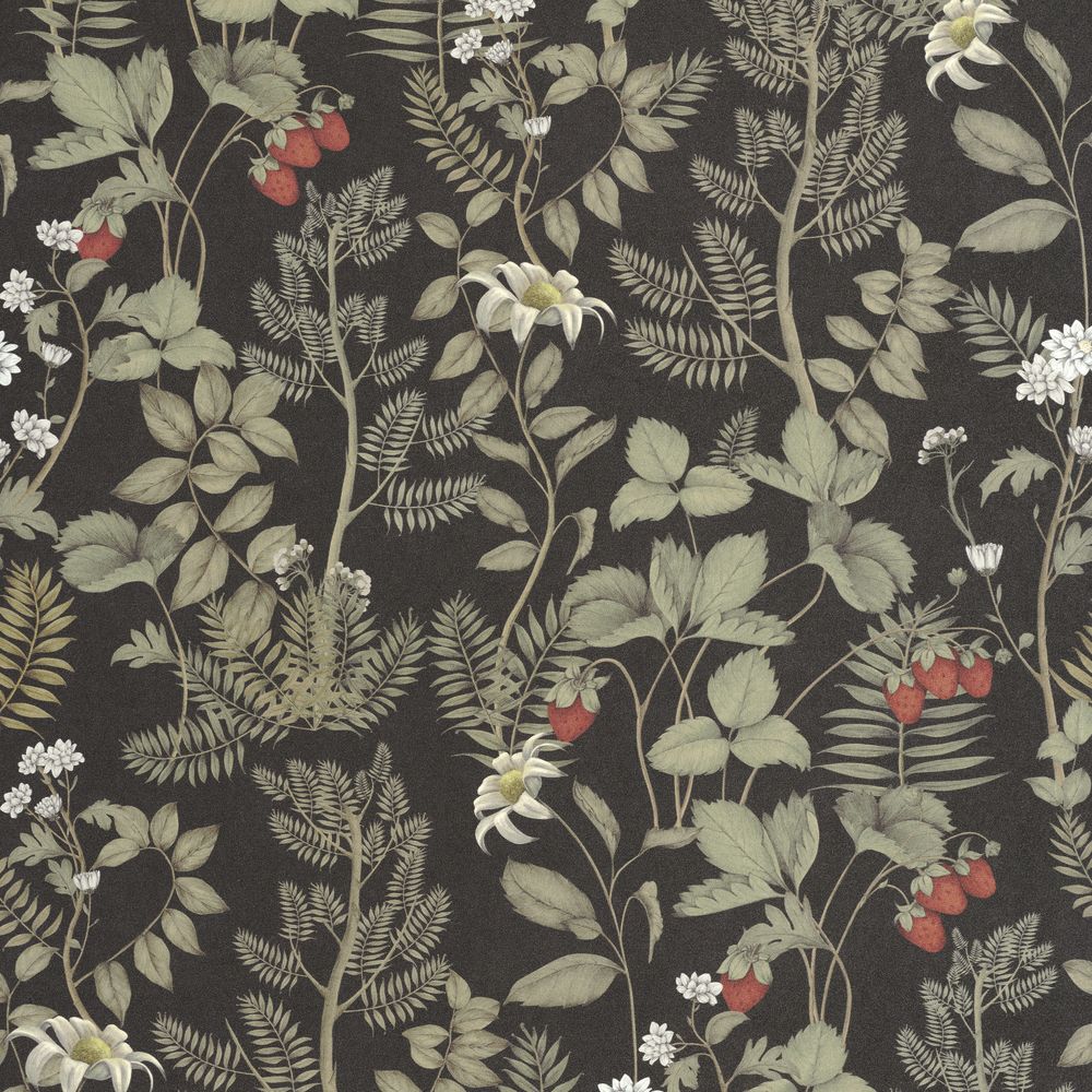 Tapetti Strawberry Field Noir Fusain 0,53x10,05m