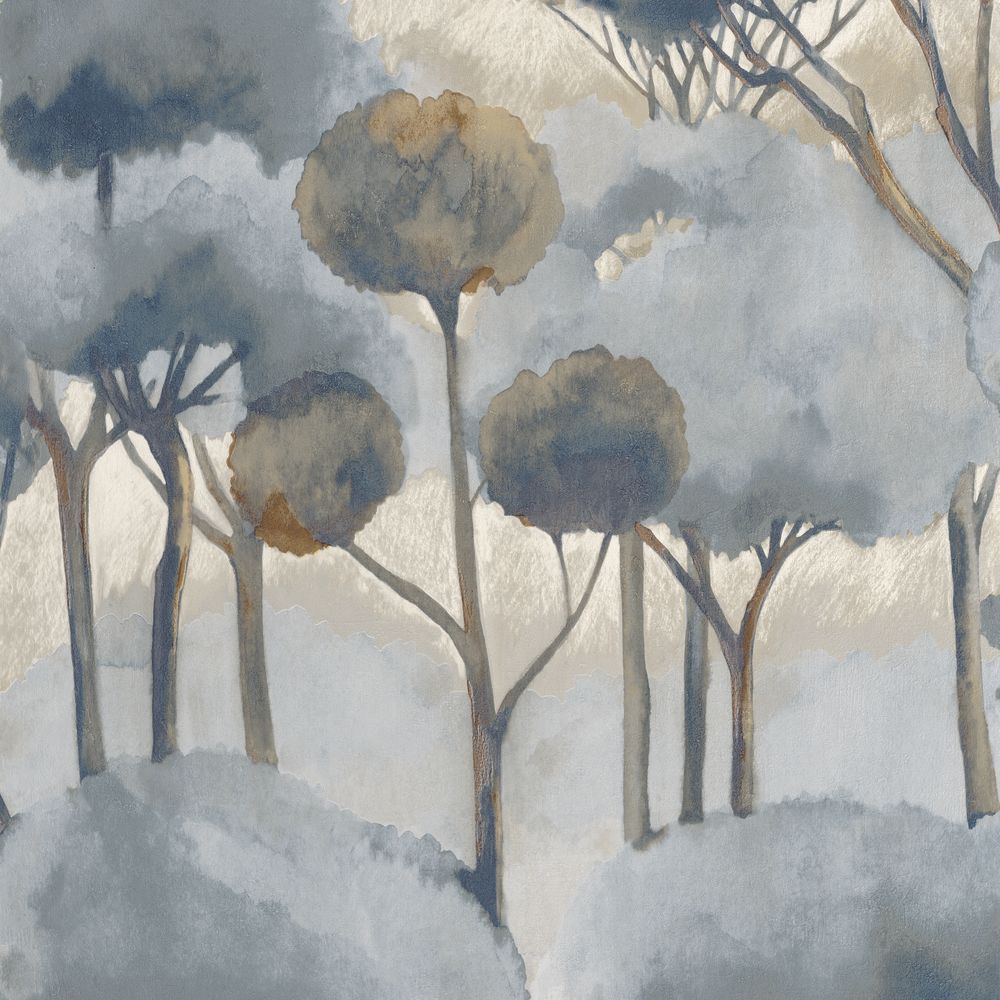 Tapetti Foret Des Landes Bleu Orage 0,53x10,05m