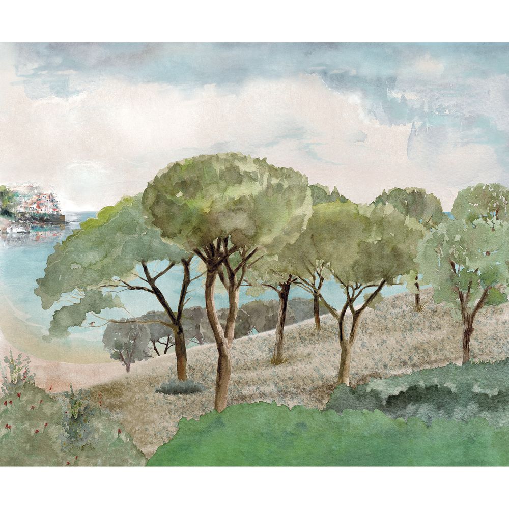 Tapetti Song Of Crickets_S Vert Lichen 300X250 cm