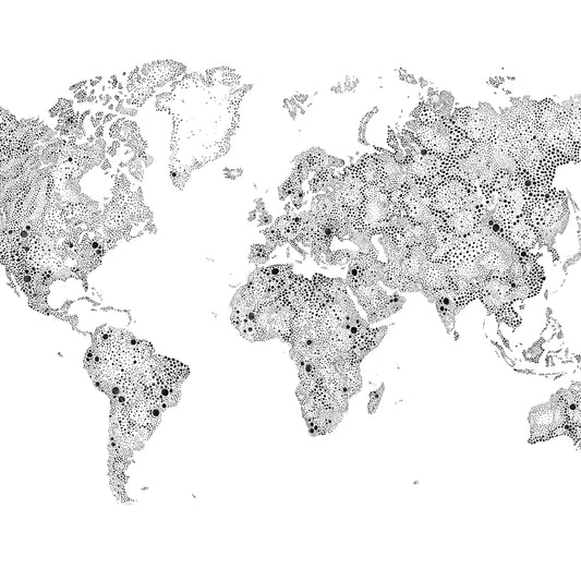Tapetti World Map, Black