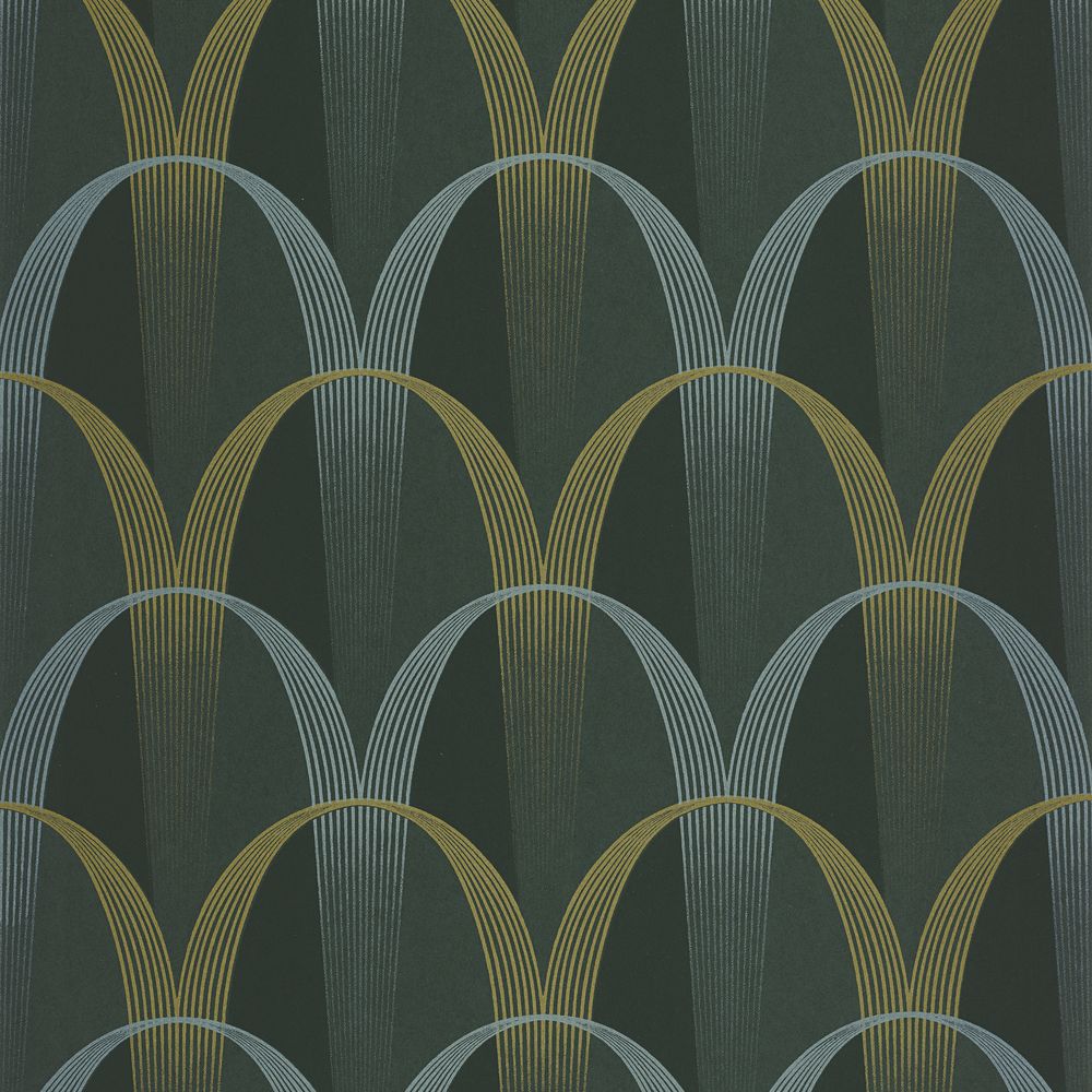 Tapetti Entree Des Artistes Vert Taiga 0,53x10,05m