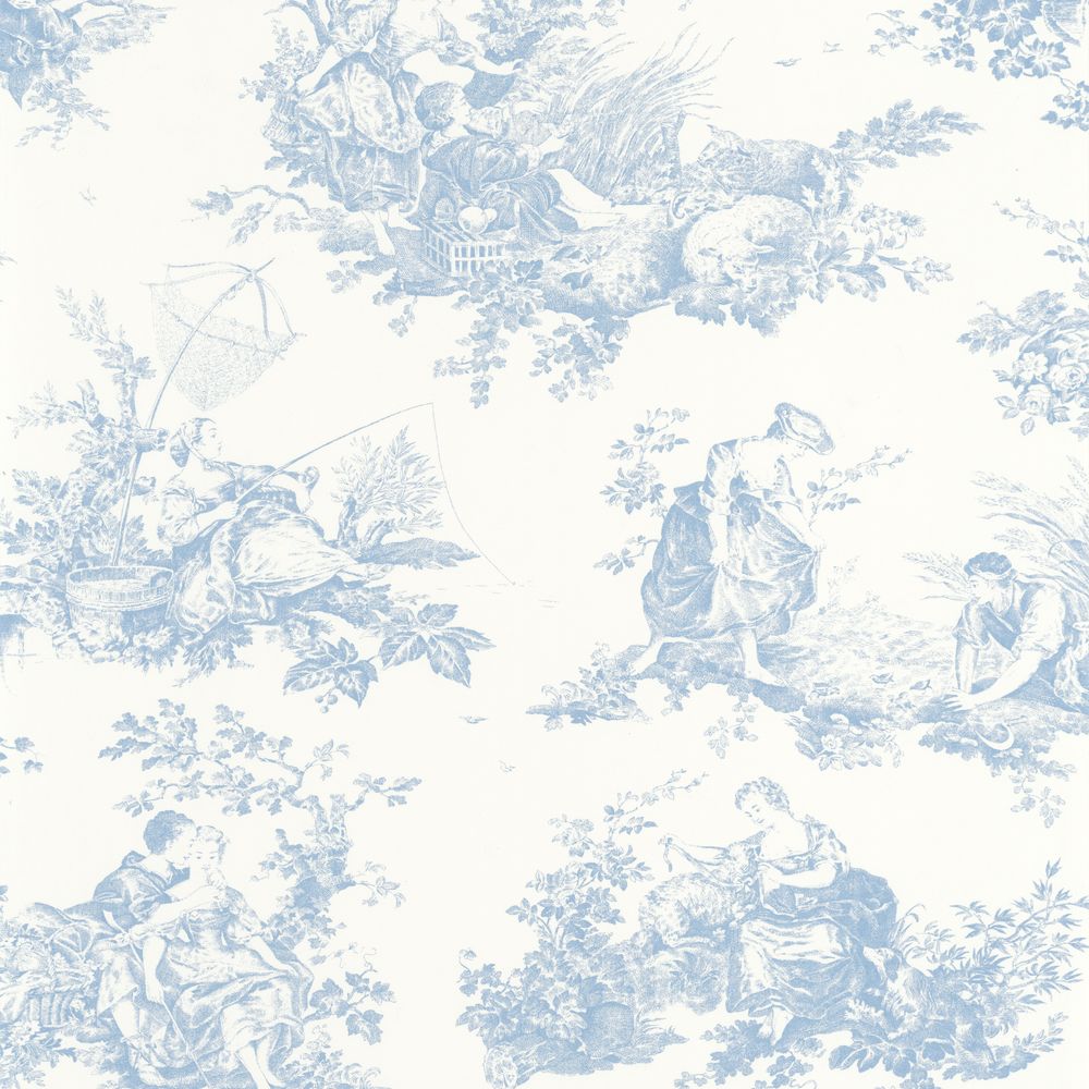 Tapetti Scene D'Été Bleu Porcelaine 0,53x10,05m
