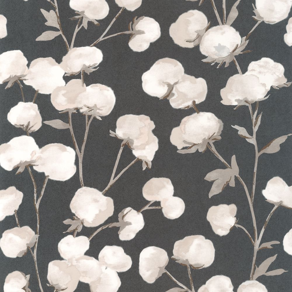 Tapetti Cotton Flower Ardoise 0,53x10,05m