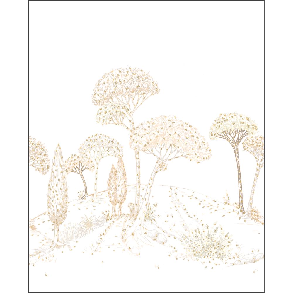 Tapetti Stockholm Blanc Or L 250X310 cm