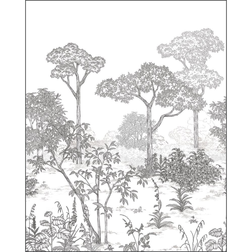 Tapetti Arboretum Noir Blanc 200X250 cm