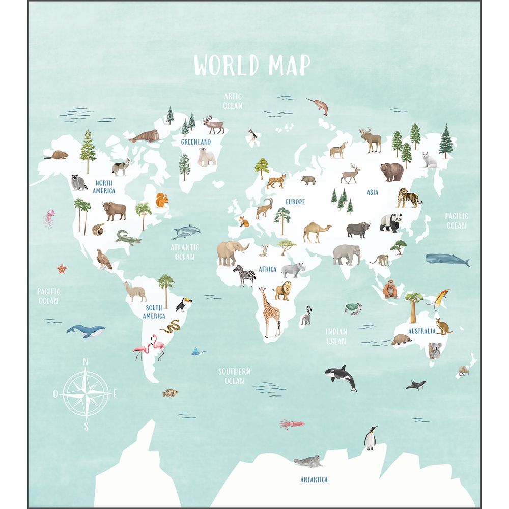 Tapetti Decouvrir Le Monde Multicouleurs M 250X280 cm
