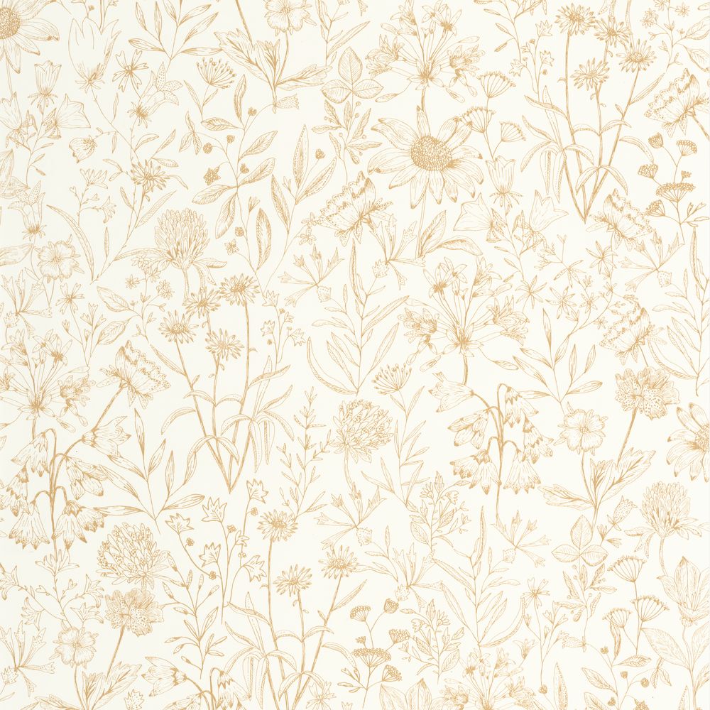 Tapetti Jardin De Giverny Blanc Or 0,53x10m