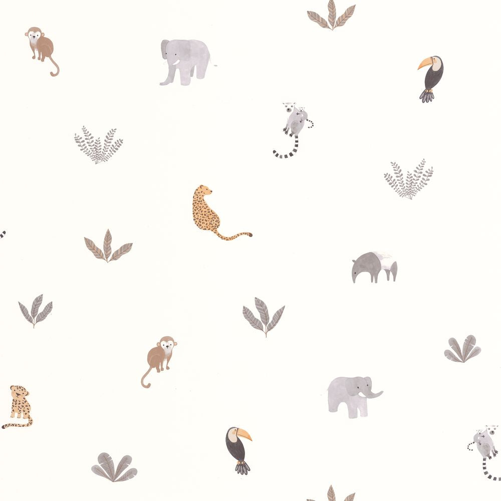 Tapetti Companions Of The Jungle Naturel 0,53x10,05m