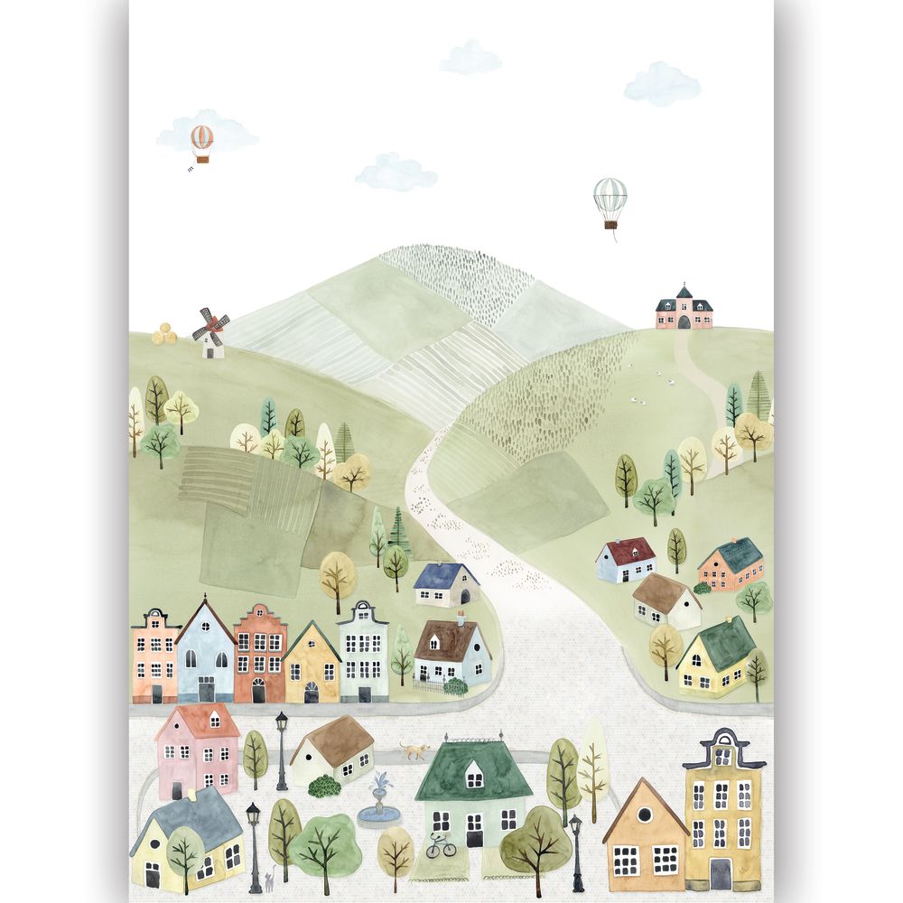 Tapetti Welcome To The Village Multico M 200X280 cm
