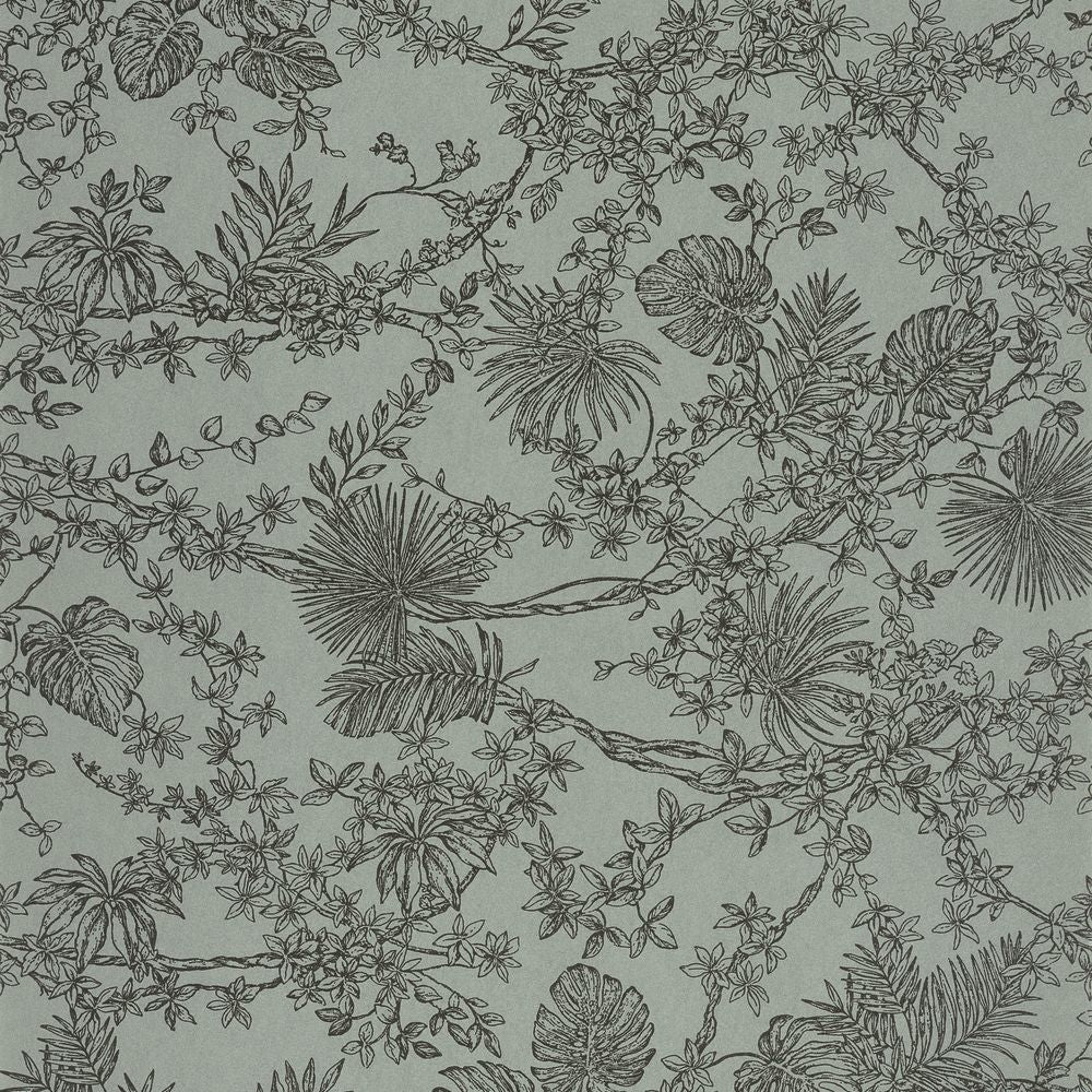 Tapetti Jardin Des Plantes Velours Vert Sauge 0,53x10,05m