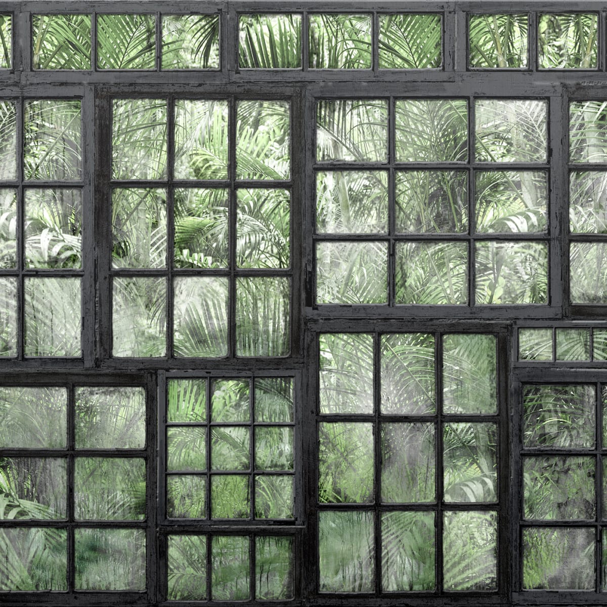 Tapetti Perspective Jardin, Noir 400x280