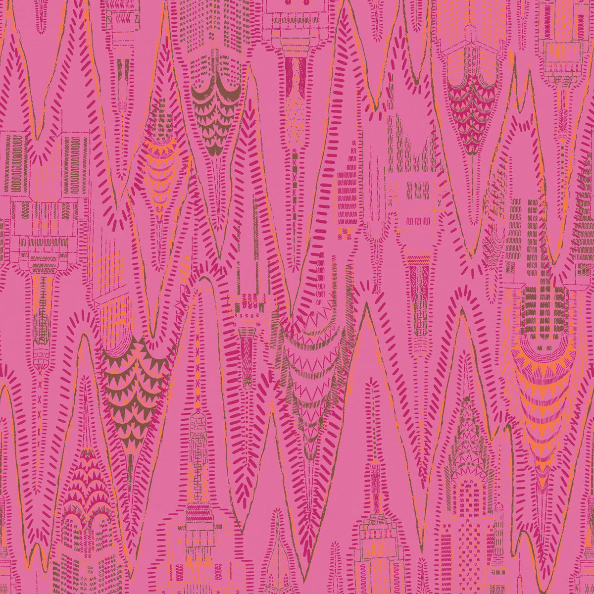 Tapetti Manhattan, Hot Pink 200x280