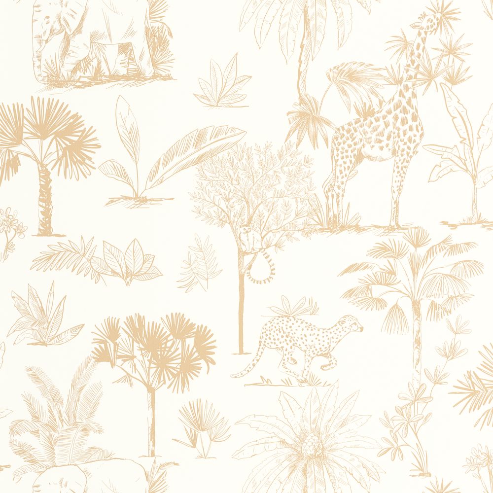 Tapetti Balade Dans La Savane Beige 0,53x10,05m