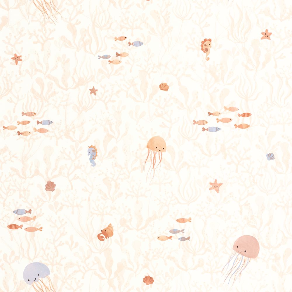 Tapetti Companions Of The Sea Rose Blush 0,53x10,05m