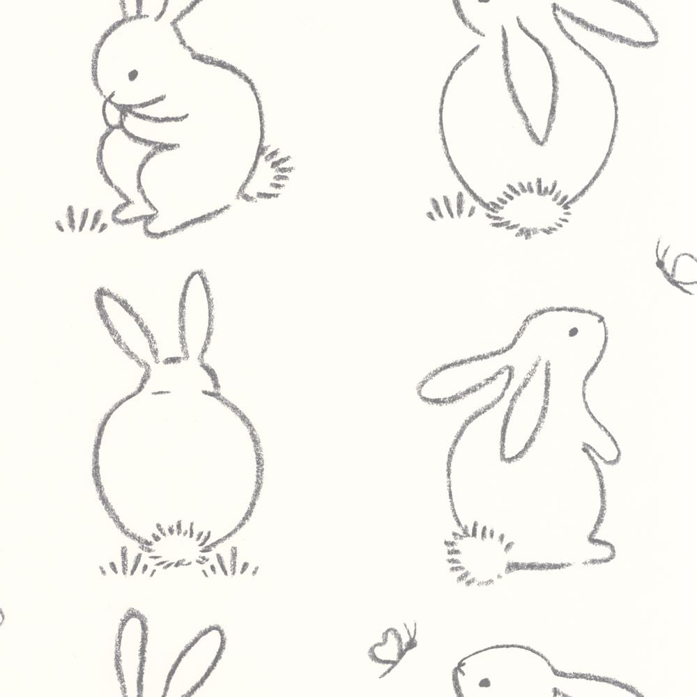 Tapetti Funny Bunny Noir Graphite 0,53x10,05m