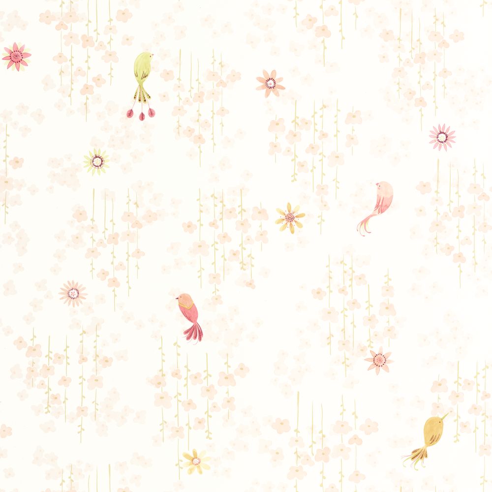 Tapetti Tropical Birds Rose Blush 0,53x10,05m