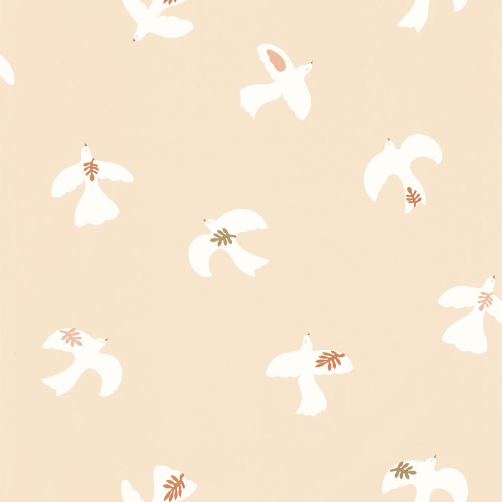 Tapetti Colombe Rose Blanc 0,53x10,05m