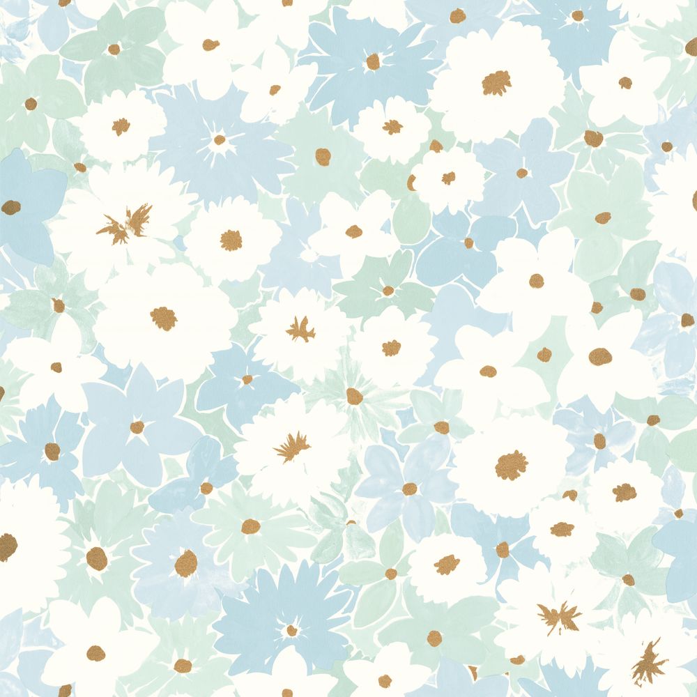 Tapetti Flora Bleu 0,53x10,05m