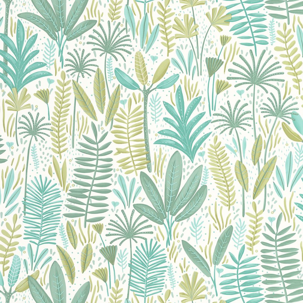 Tapetti Herbes Folles Vert 0,53x10,05m