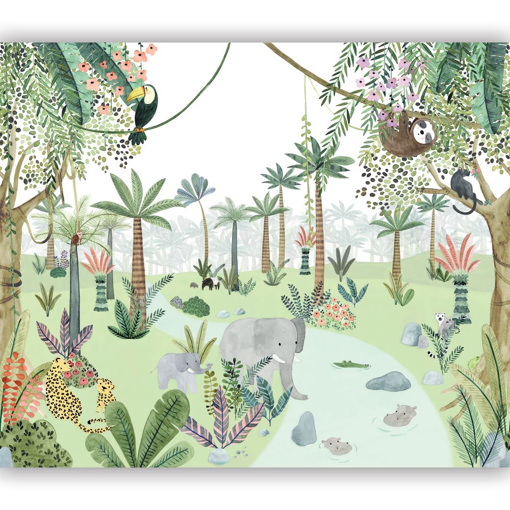Tapetti In The Heart Of The Jungle Vert S 300X250 cm