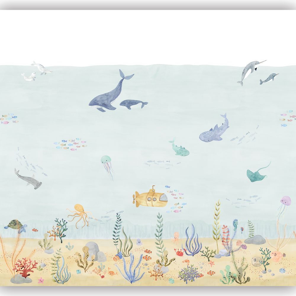 Tapetti Exploration Under The Sea Bleu M 300X280 cm