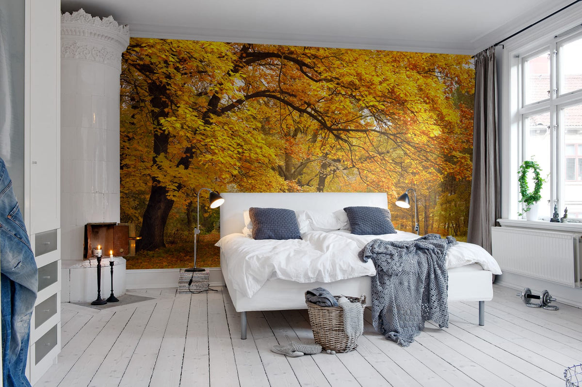 Tapetti Yellow Leafy Trees
