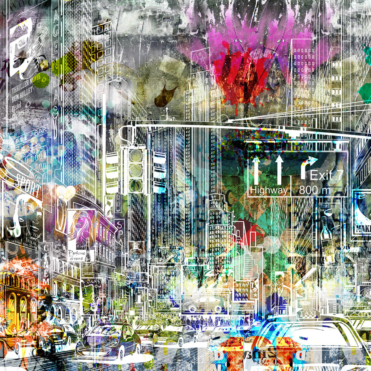 Tapetti Cartoon City, Graffiti