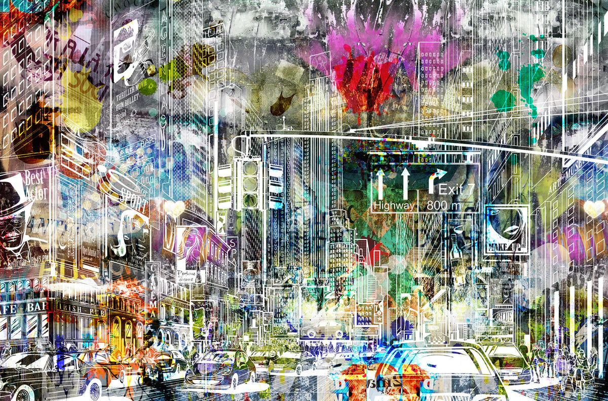 Tapetti Cartoon City, Graffiti