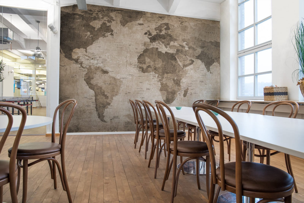 Tapetti World Map, Brown