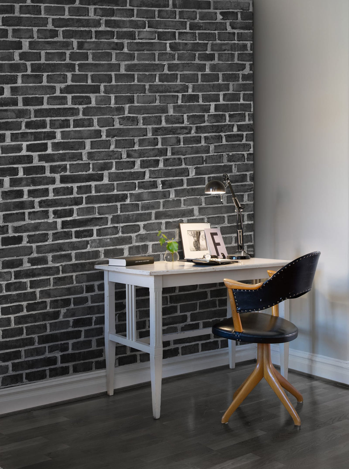 Tapetti Brick Wall, Black