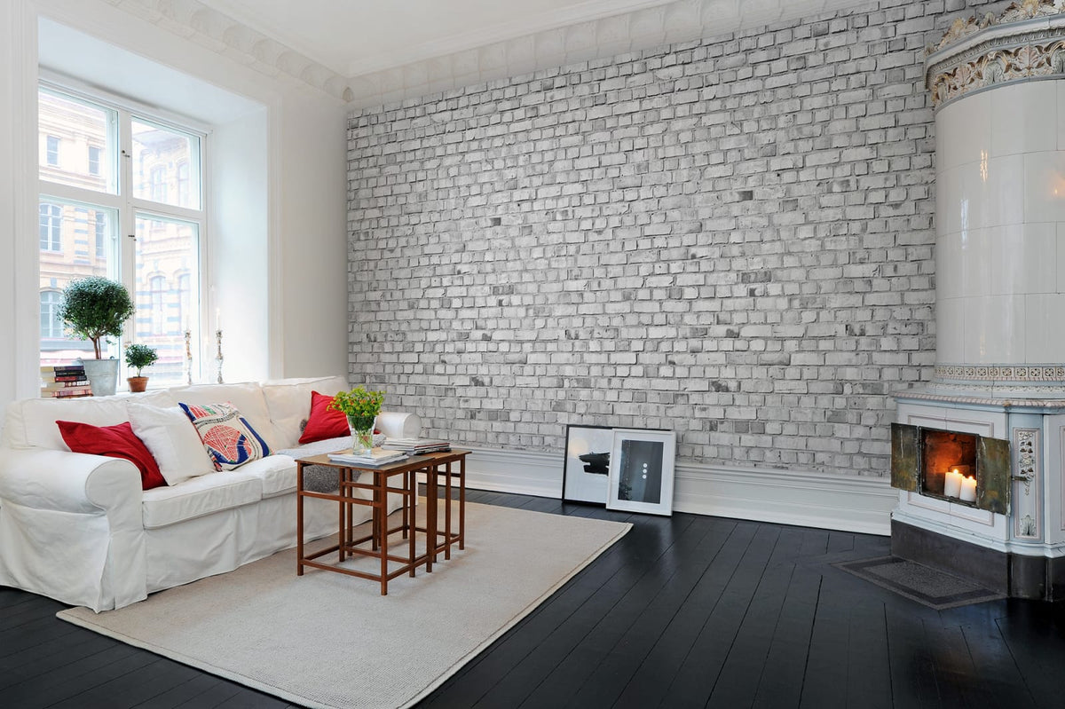 Tapetti Brick Wall, White
