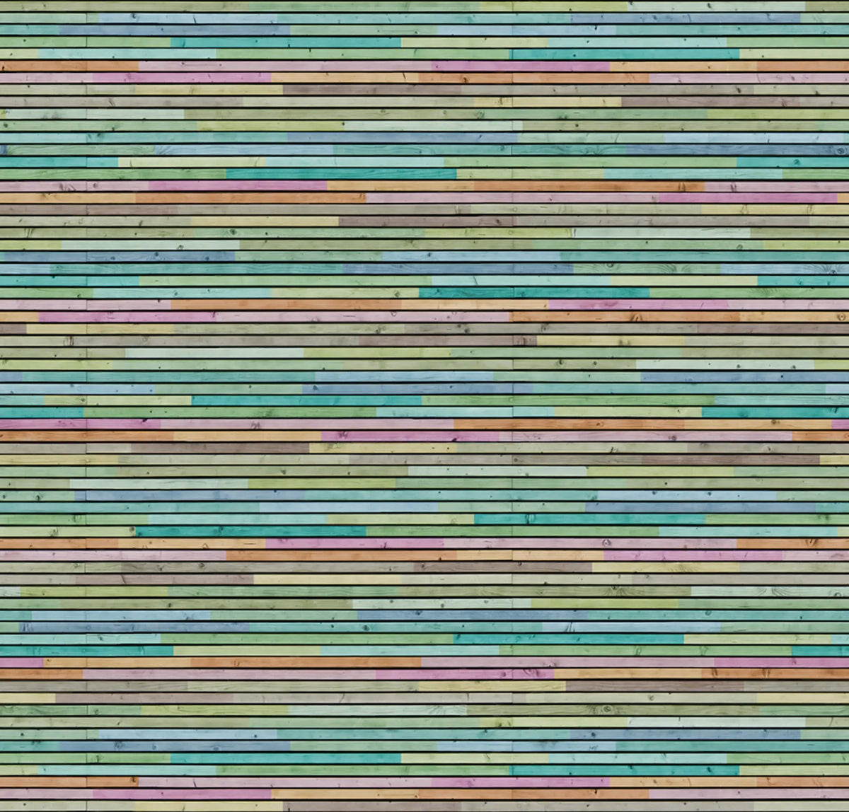 Tapetti Wooden Slats, Colourful