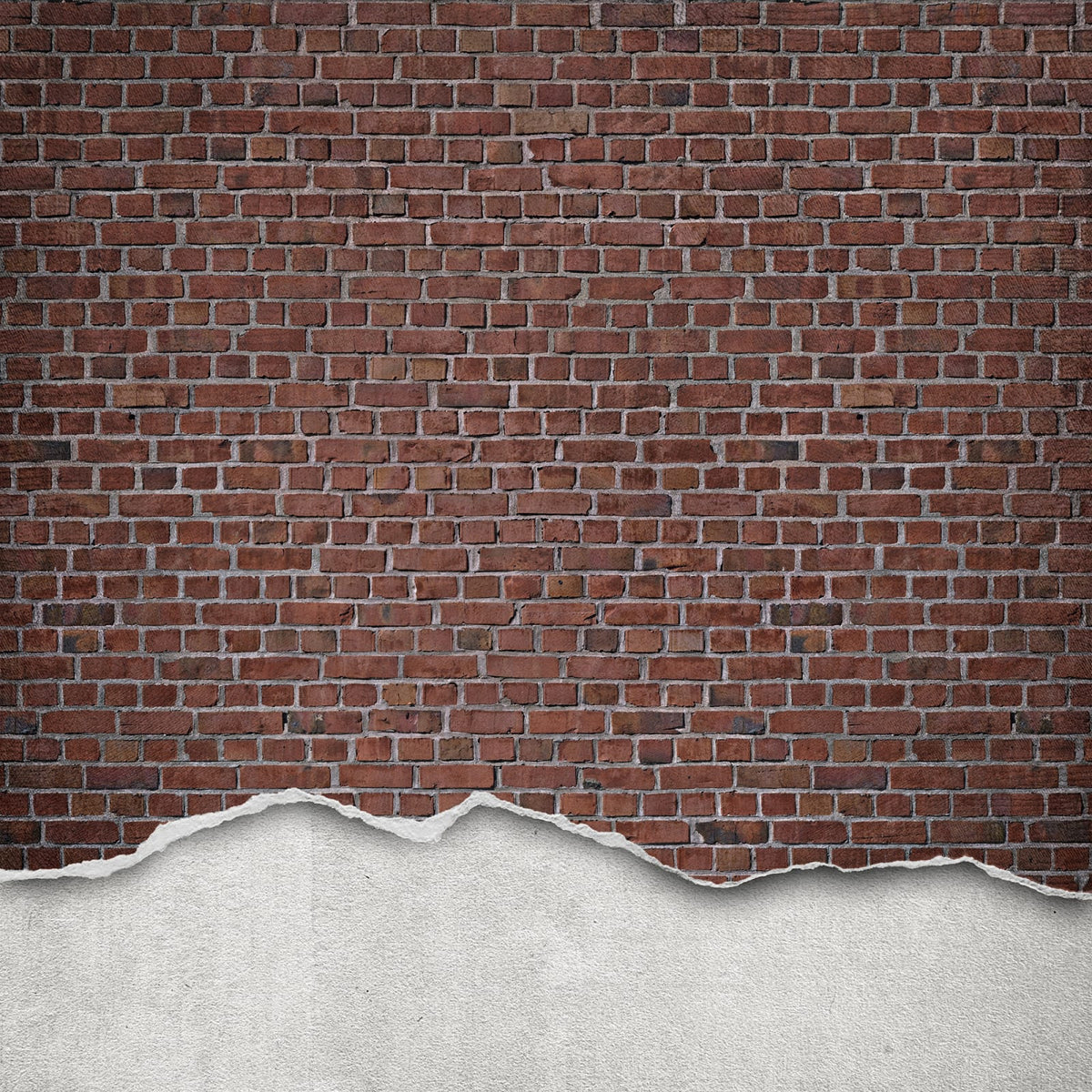 Tapetti Well-Worn Brick Wall, Red