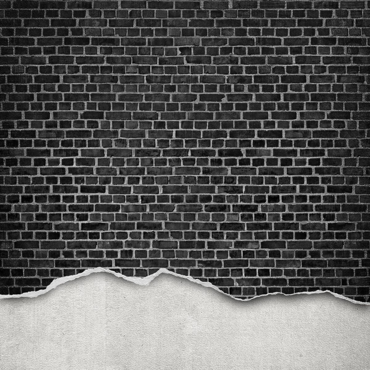 Tapetti Well-Worn Brick Wall, Black