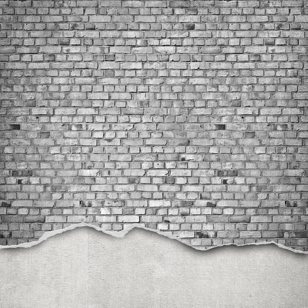 Tapetti Well-Worn Brick Wall, White