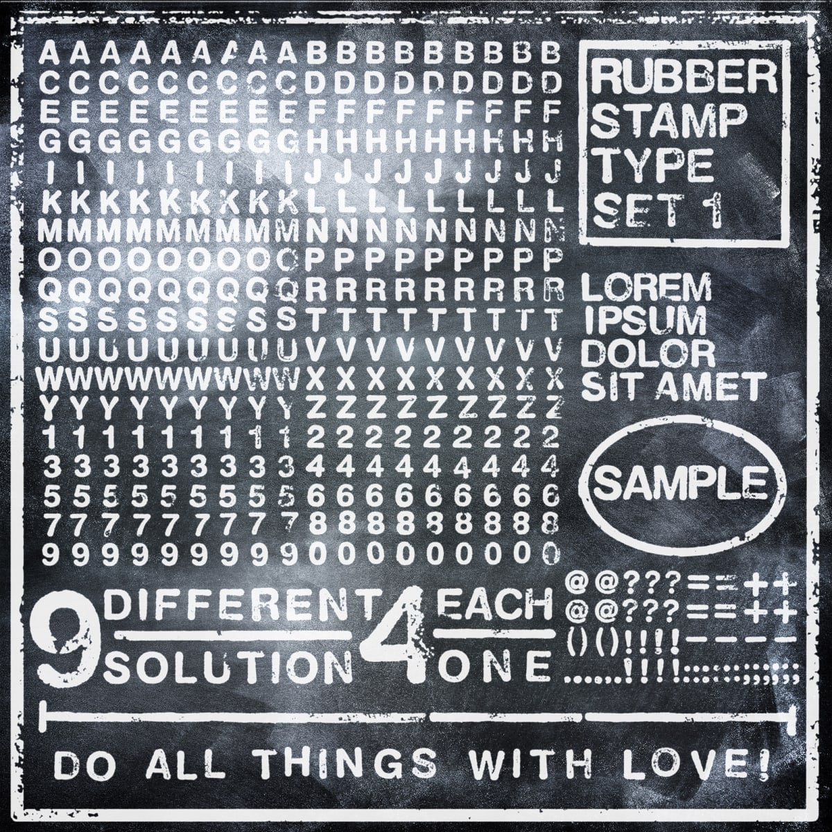 Tapetti Rubber Stamp, Black