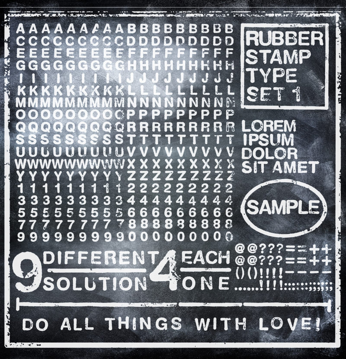 Tapetti Rubber Stamp, Black