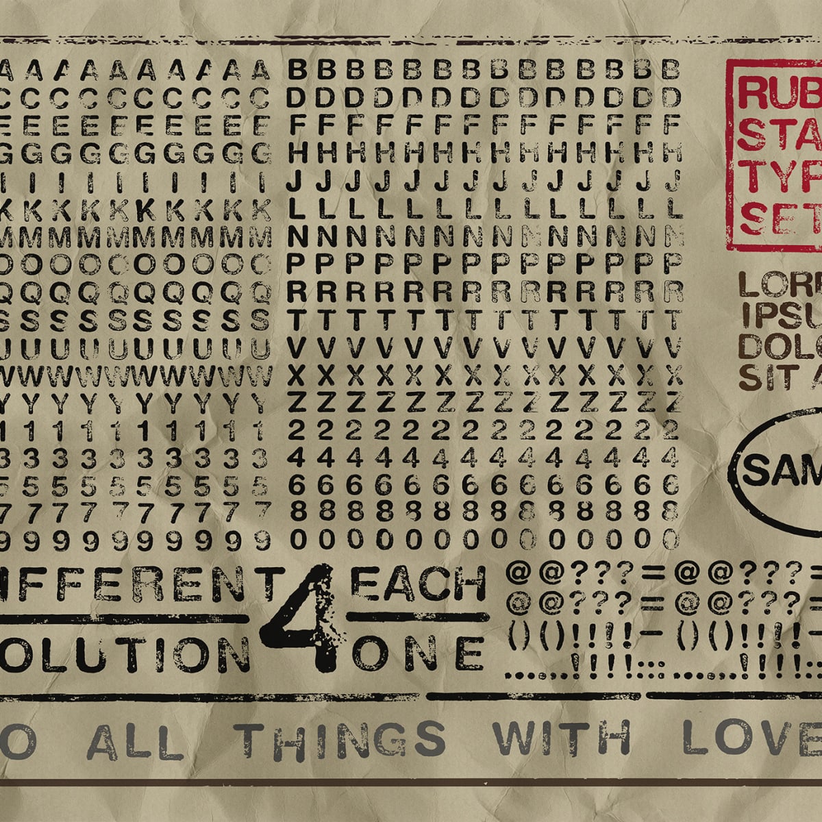 Tapetti Rubber Stamp, Wide